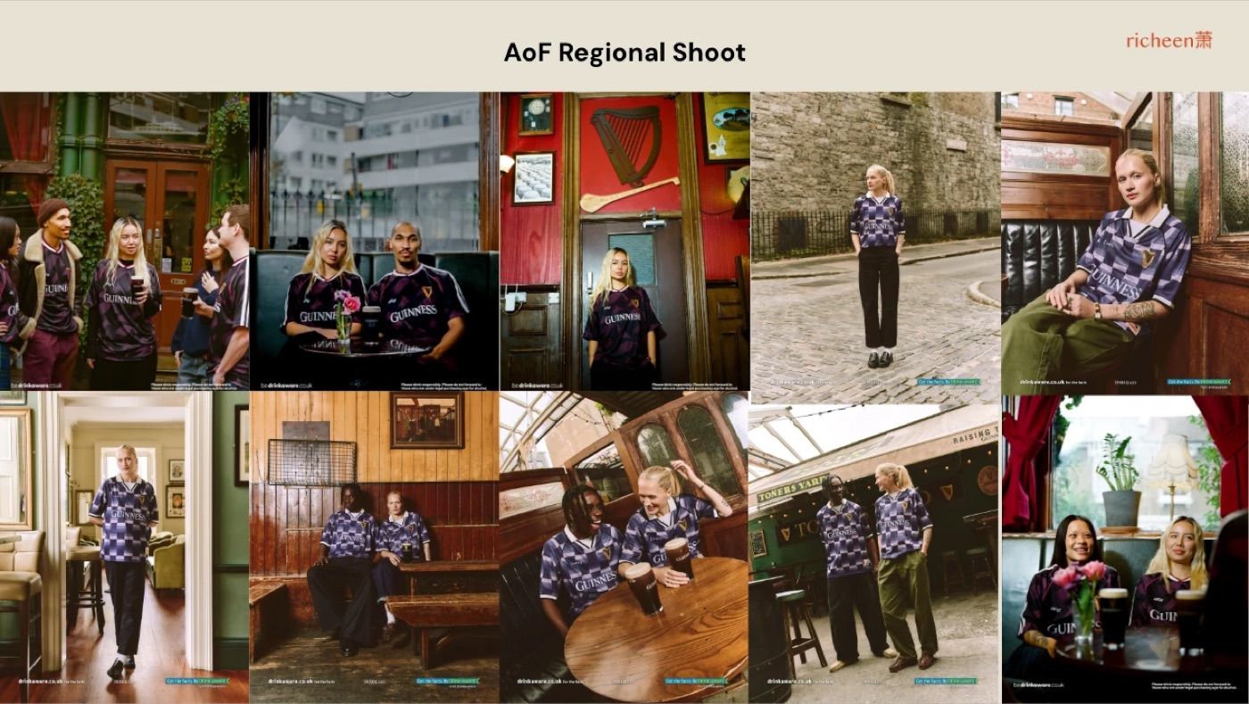 Moodboard slide: references from Art Of Football’s regional shoots