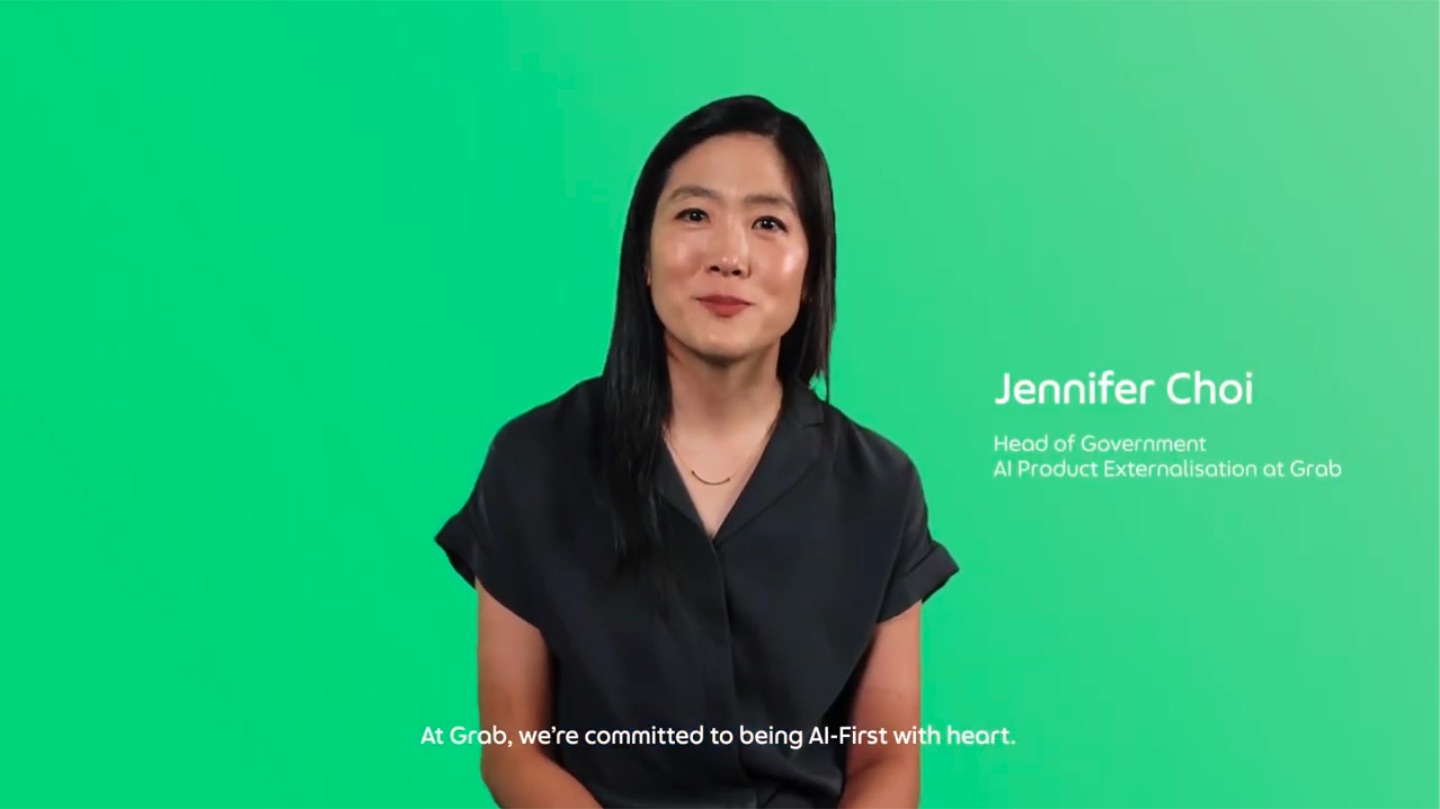 Jennifer Choi, Head of Government AI Product Externalisation at Grab, speaking to camera