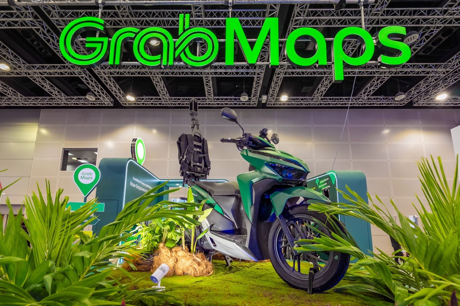The GrabMaps booth in the expo hall