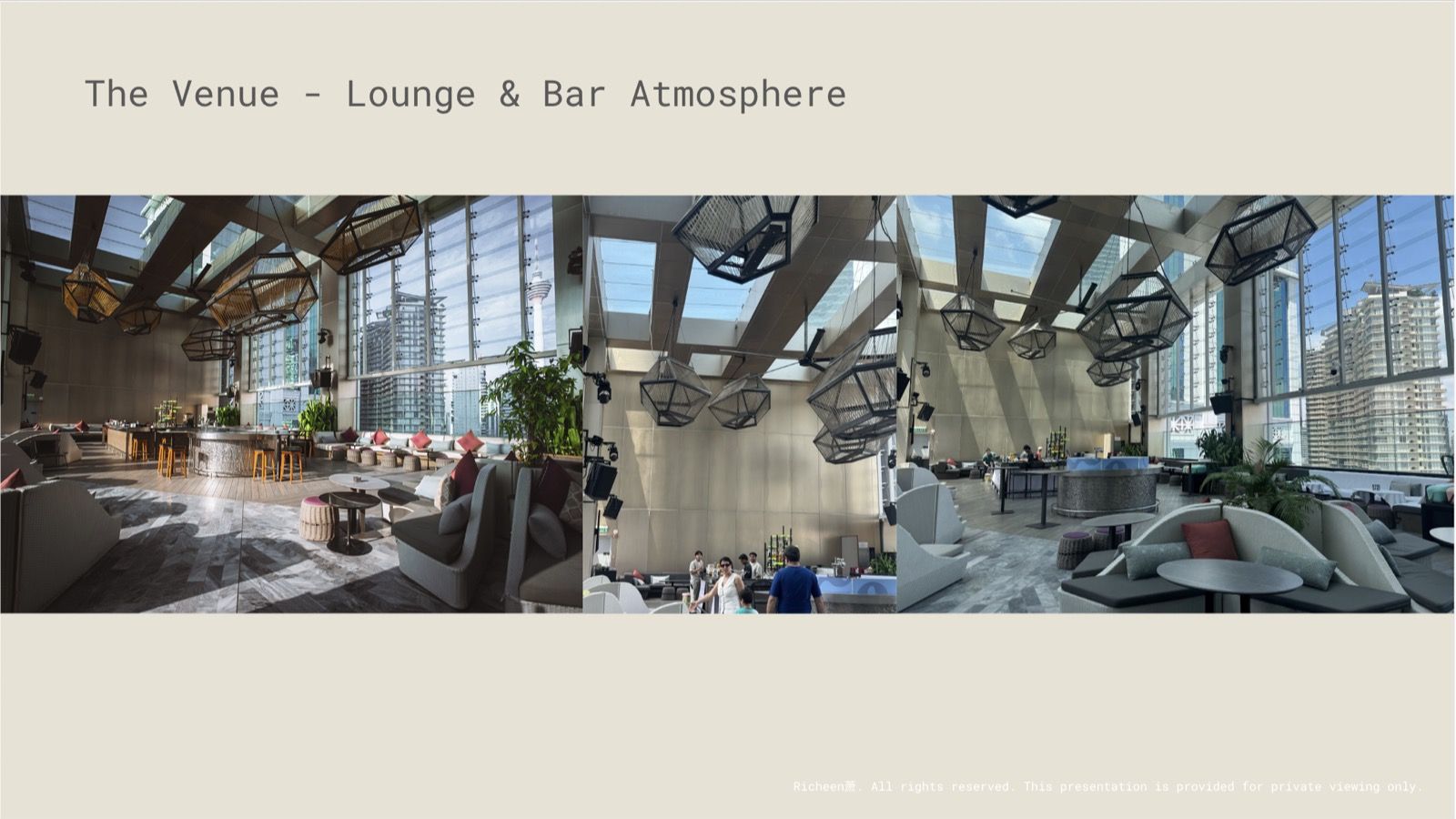 Proposal slide showing the venue