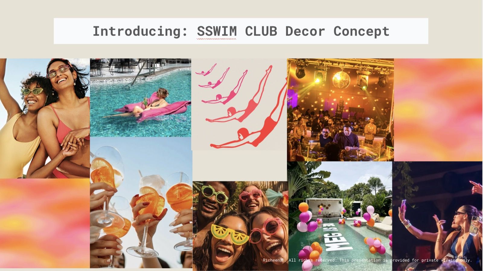 Proposal slide introducing the decor concept